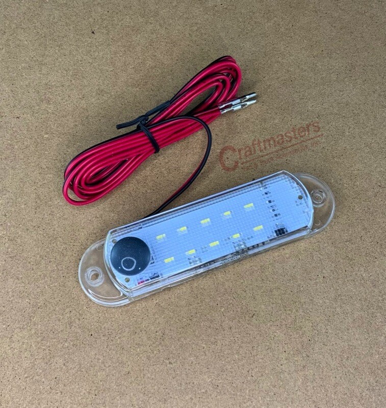 12 Volt LED Dome Light w/switch : # AT-LED-12V

Attractive new design
Used by all brands of the top manufacturers of truck caps, tonneau covers and trailers
Dome light can easily be mounted anywhere with just 2 screws. (Not included)
Brighter light gives you greater visibility than the standard 12 volt dome
4 1/2" L X 1 1/8" W X 1/2" D