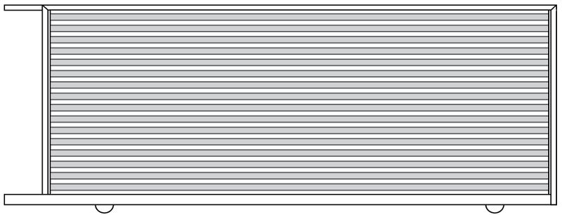 Slat Style Sliding Gate 2100mm High