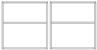 Bare Frame Double Swing Gates  2100mm High