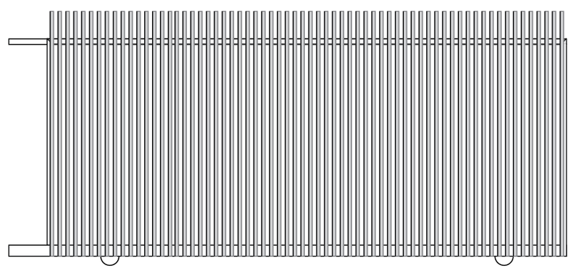 FACE WELD / RADIATOR / FIN STYLE Slat Style Sliding Gate 1200mm High