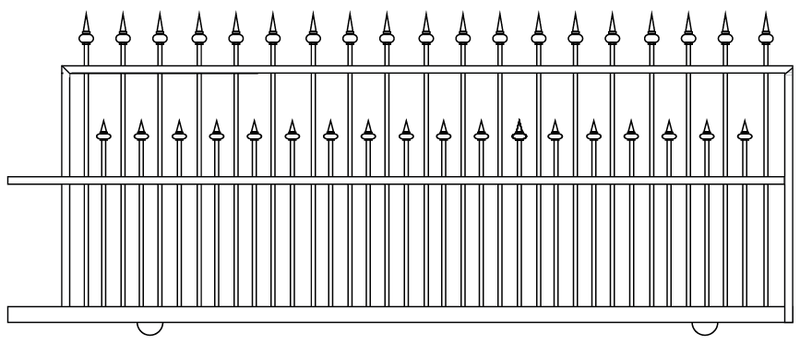 Round Tube 19mm Sliding Gate 1500mm High