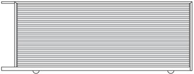 Slat Style Sliding Gate 1500mm High
