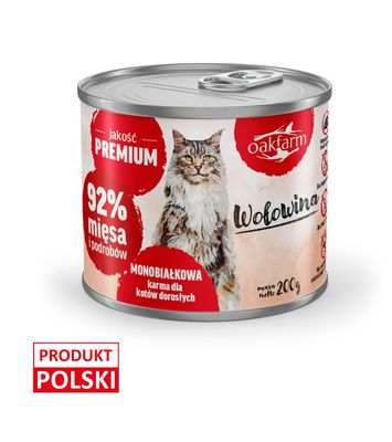 Oakfarm Wołowina mokra karma dla kota 200g