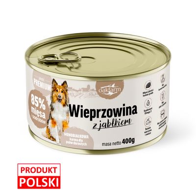 Oakfarm Wieprzowina mokra karma dla psa 400g
