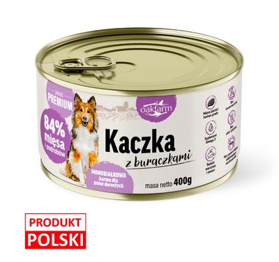 Oakfarm Kaczka mokra karma dla psa 400g