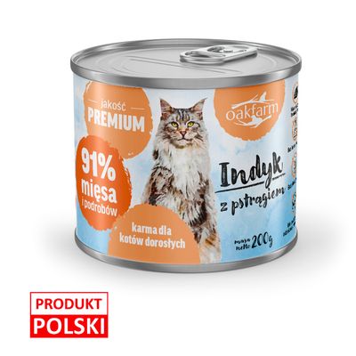 Oakfarm Indyk z Pstrągiem mokra karma dla kota 200g