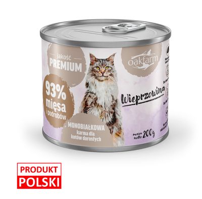 Oakfarm Wieprzowina mokra karma dla kota 200g