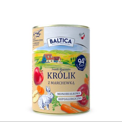 Baltica Królik z marchewką mokra karma dla psa 400g