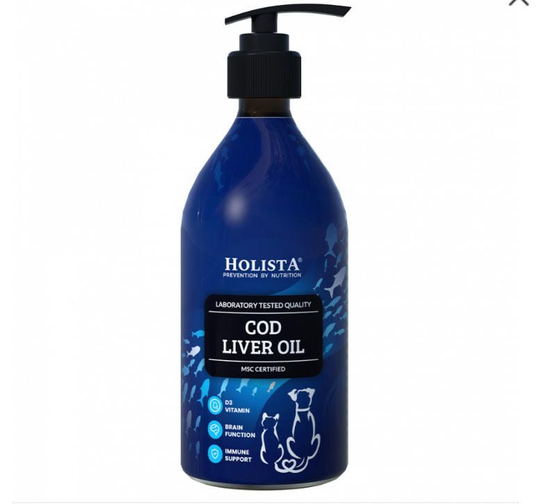 Holista Cod Liver  Oli Tran z Dorsza dla psa i kota 500 ml