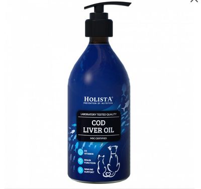Holista Cod Liver  Oli Tran z Dorsza dla psa i kota 500 ml