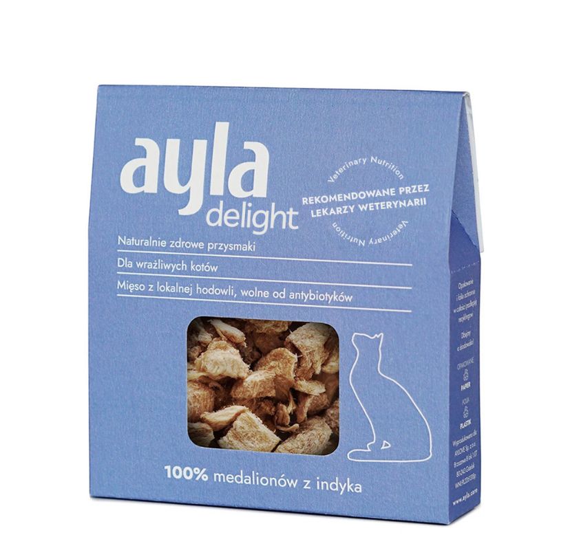 Ayla przysmaki dla kota Delight - Medaliony z Indyka - liofilizowane