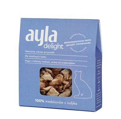 Ayla przysmaki dla kota Delight - Medaliony z Indyka - liofilizowane