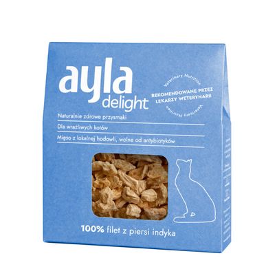 Ayla przysmaki dla kota Delight - Filet z piersi indyka - liofilizowane