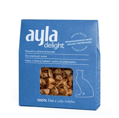 Ayla przysmaki dla kota Delight - Filet z uda Indyka - liofilizowane