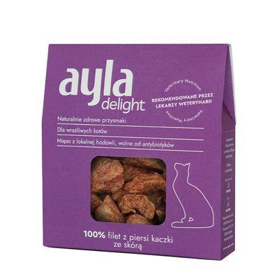 Ayla przysmaki dla kota Delight - Filet z piersi Kaczki ze skórą - liofilizowane
