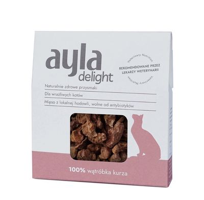 Ayla przysmaki dla kota Delight - Wątróbki Kurze - liofilizowane