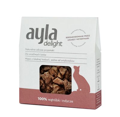 Ayla przysmaki dla kota Delight - Wątróbki Indycze - liofilizowane