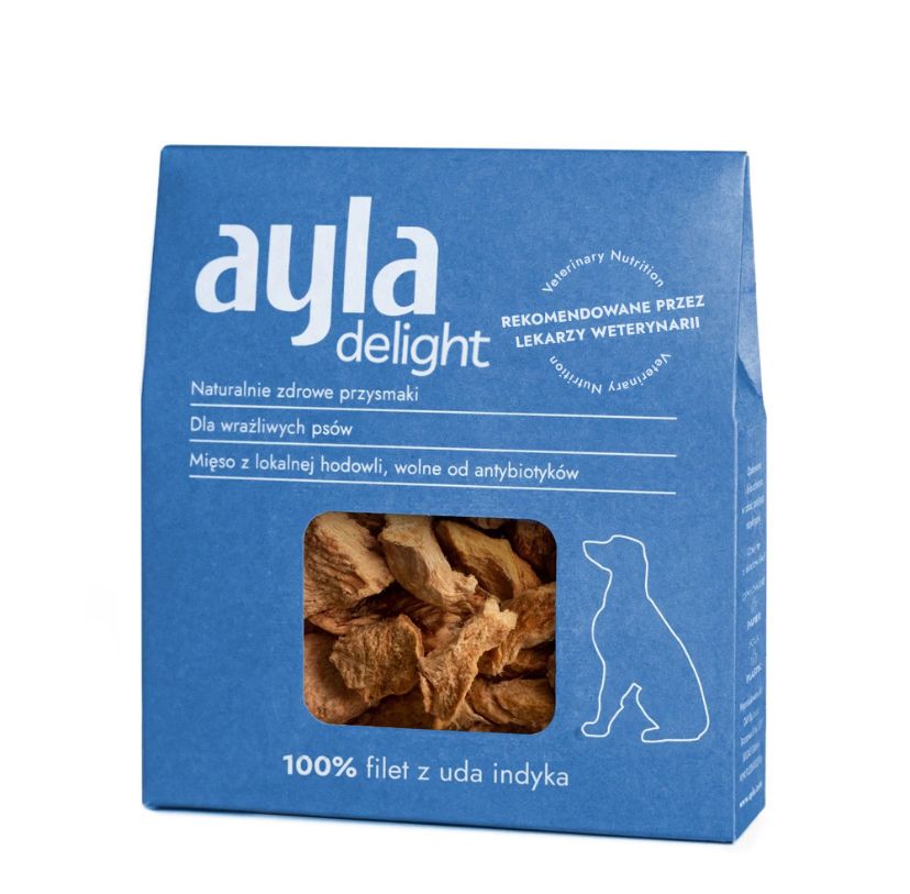 Ayla przysmaki dla psa Delight - Filet z uda Indyka - liofilizowane