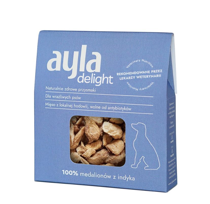 Ayla przysmaki dla psa Delight - Medaliony z Indyka  - liofilizowane