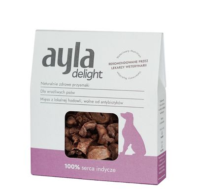 Ayla przysmaki dla psa Delight- Serca Indycze - liofilizowane