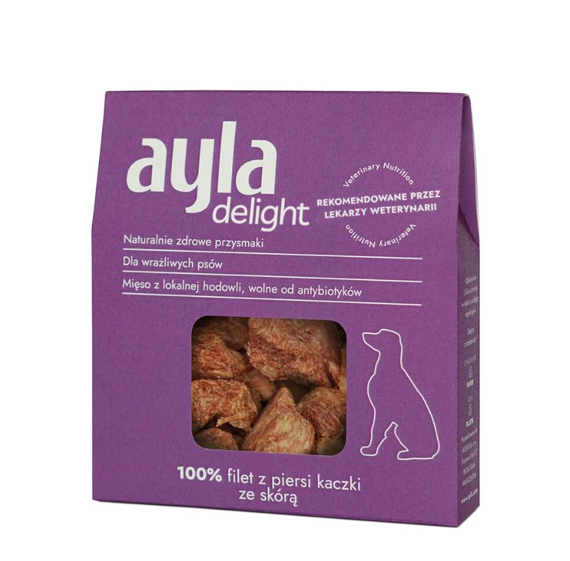 Ayla przysmaki dla psa Delight - Filet z piersi Kaczki ze skórą - liofilizowane