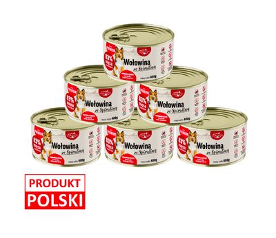 Oakfarm mokra karma dla psa Wołowina 6x400g
