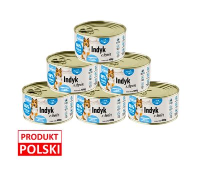 Oakfarm mokra karma dla psa indyk  6x400g