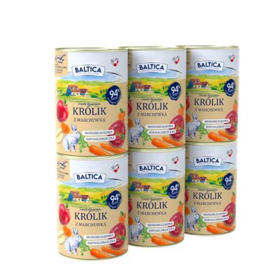 Baltica mokra karma dla psa Królik z marchewką