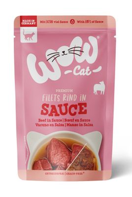 WOW CAT Rind in sauce - kawałki wołowiny w sosie 85g