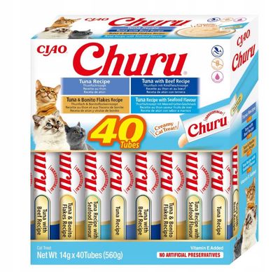 Inaba Churu 40 x 14g Mix z tuńczykiem