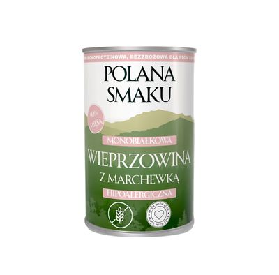 Polana Smaku wieprzowina z marchewką karma mokra dla psa 400g