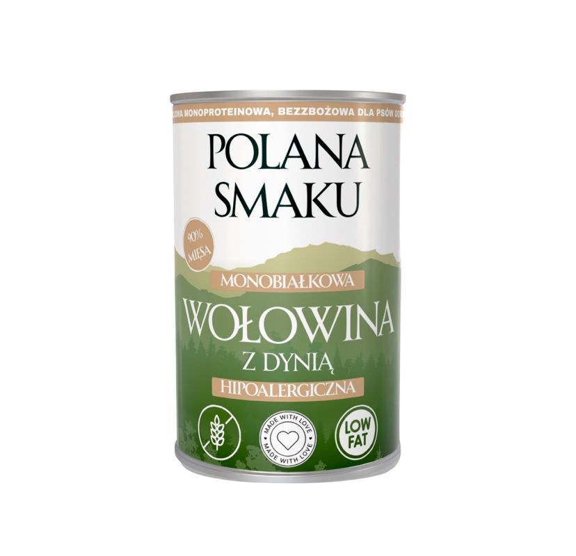 Polana Smaku wołowina z dynią karma mokra dla psa 400g