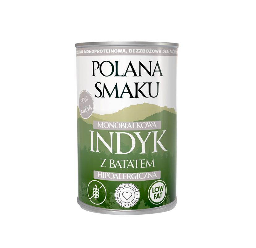 Polana Smaku Indyk z batatem mokra karma dla psa 400g