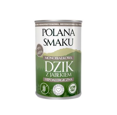 Polana Smaku dzik z jabłkiem mokra karma dla psa 400g