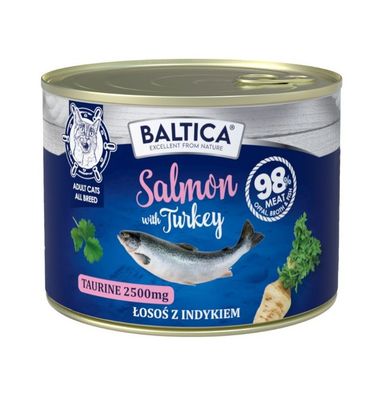 Baltica Excellent ŁOSOŚ Z INDYKIEM mokra karma dla kota 185g
