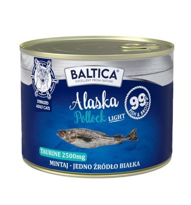 Baltica Excellent Mono MINTAJ LIGHT karma mokra dla kota 185g