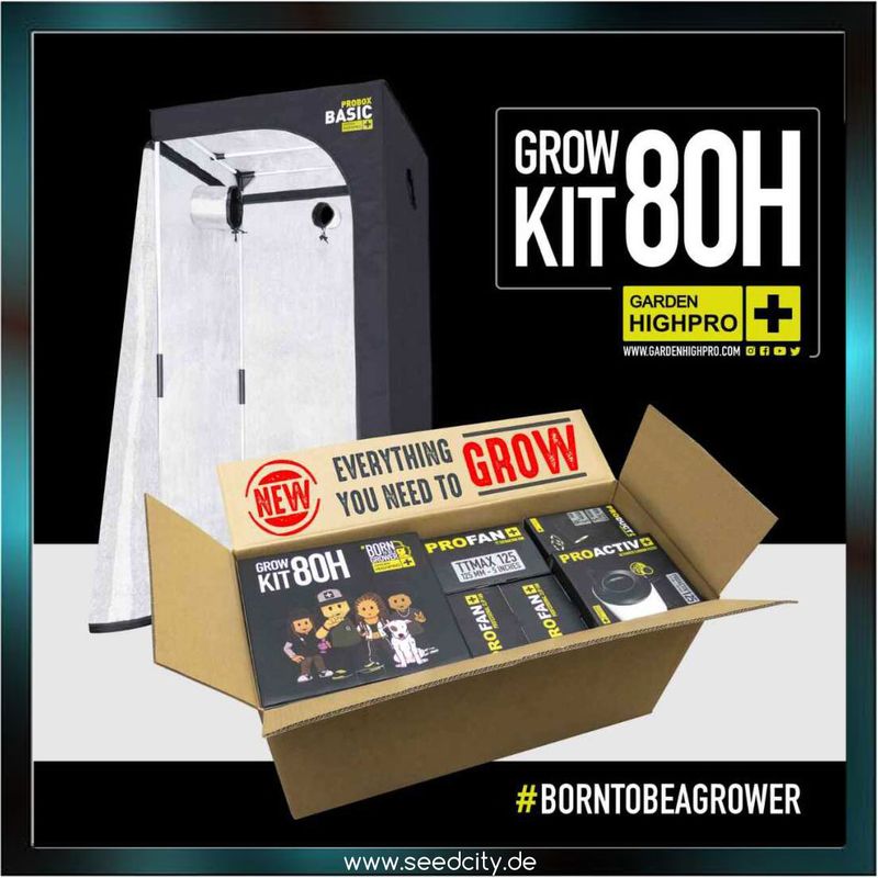 GARDEN HIGHPRO - LEDMAXECO 150W Growbox Komplettset - 80x80x180cm