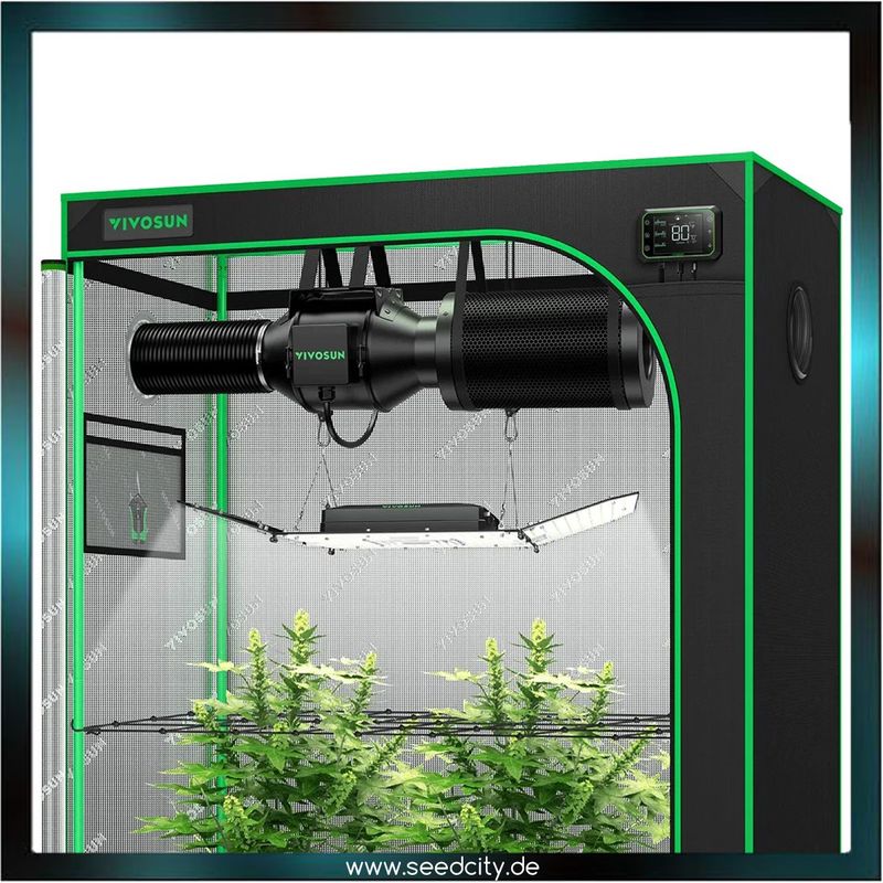 Vivosun - Smart LED Growbox Komplettset GIY-SGS-42 - 200W - 120x60x150cm
