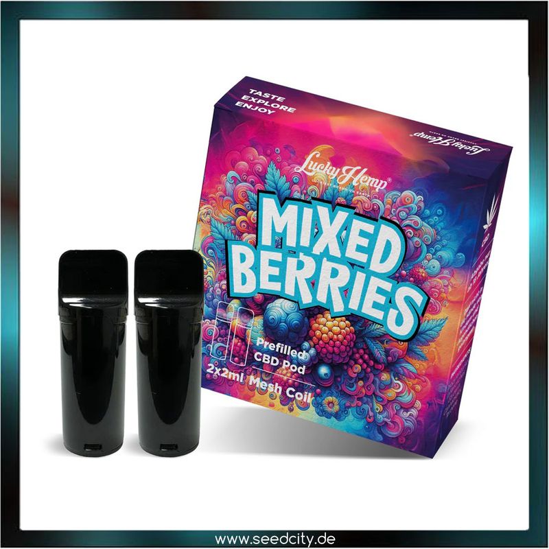 Lucky Hemp - CBD Vape Pods - 2 x Mixed Berries