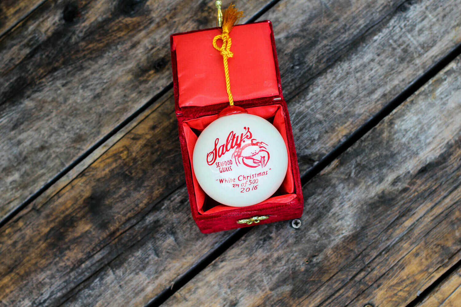 2016 White Christmas Ornament 2016 White Christmas Ornament