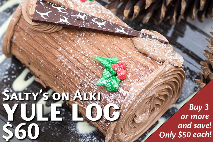 Chocolate Yule Log - Alki Beach