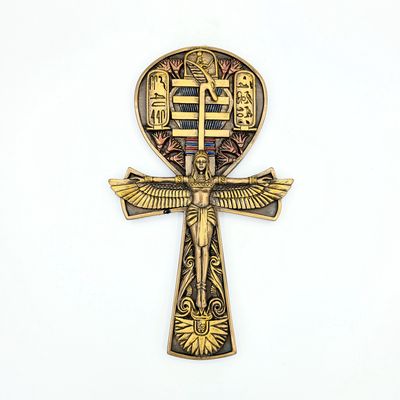 Bronze Egyptian Ankh/Goddess Wall Plaque