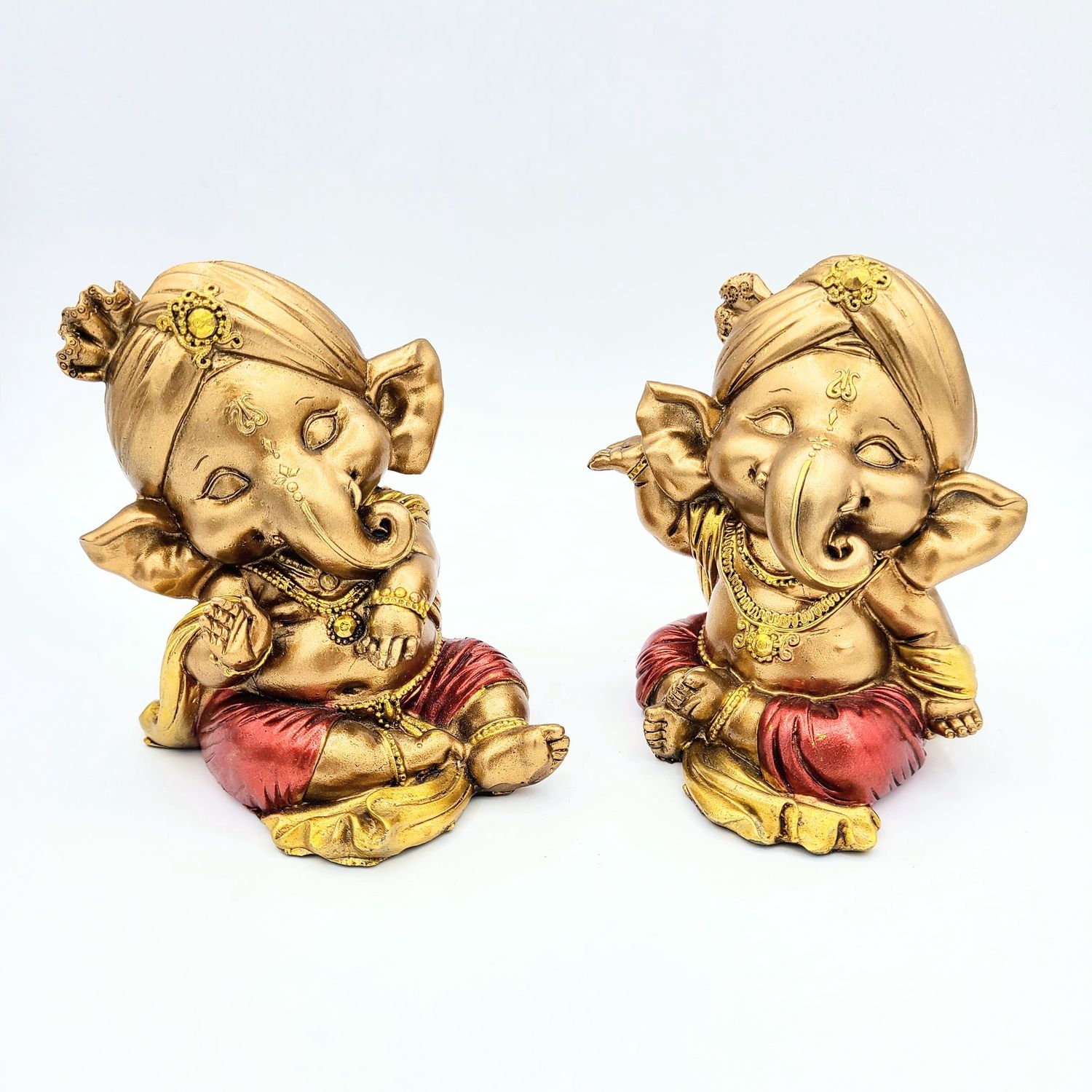 Gold &amp; Red Baby Ganesha