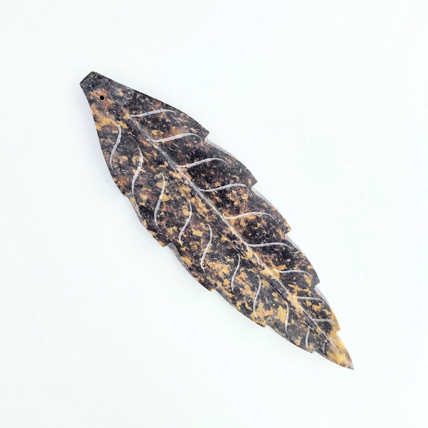 Soapstone Leaf Incense Holder