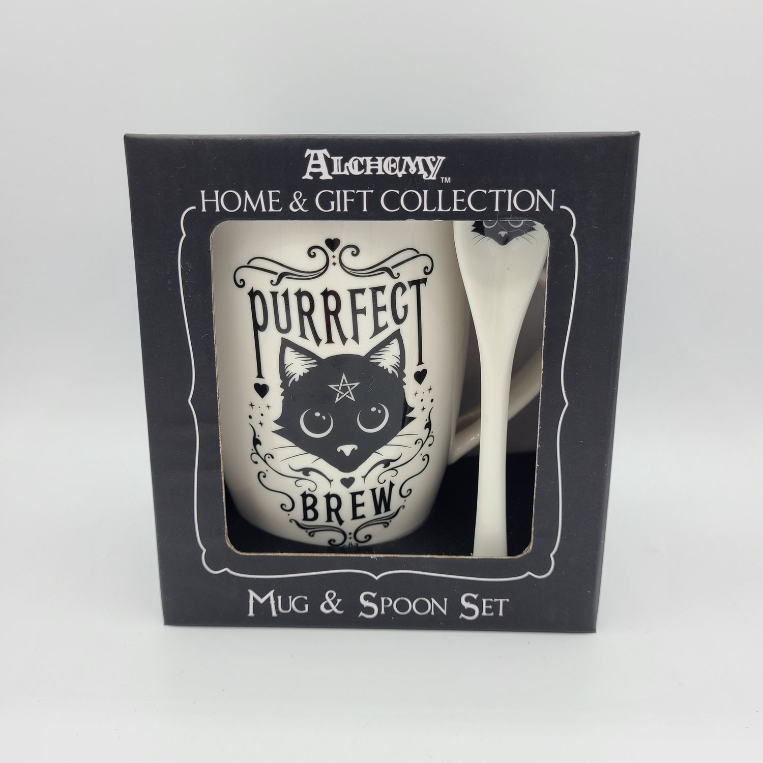 Alchemy Mug &amp; Spoon Set, Design: Purrfect Brew