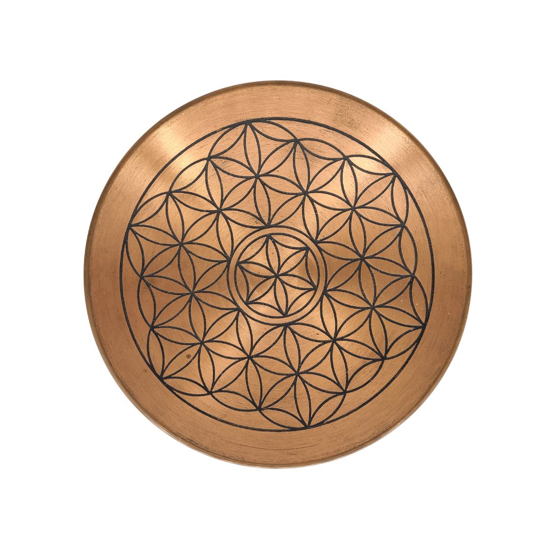 Copper Plate Engraved Flower of Life