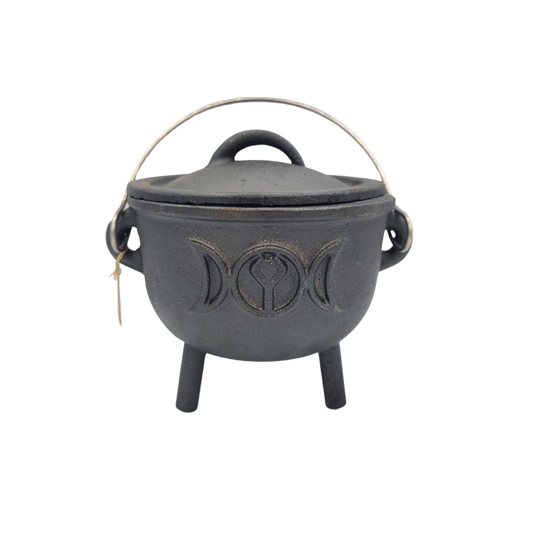 Cauldron w/lid Moon Goddess