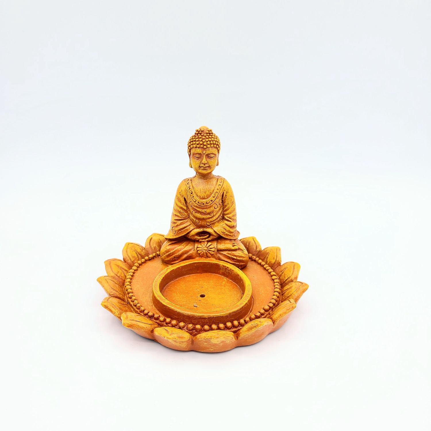 Buddha on a Lotus Incense Burner