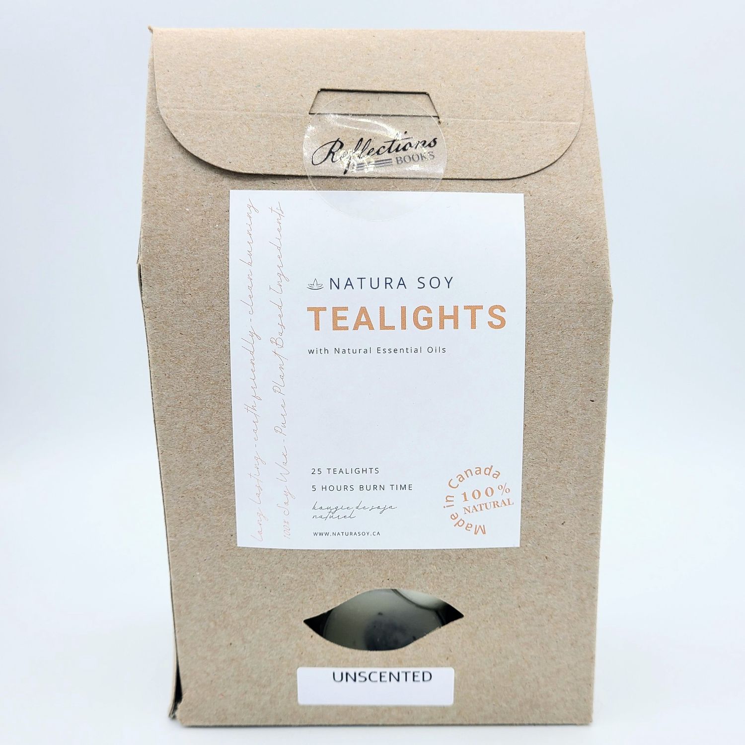 Natura Soy Bag of Unscented Tealight  Candles