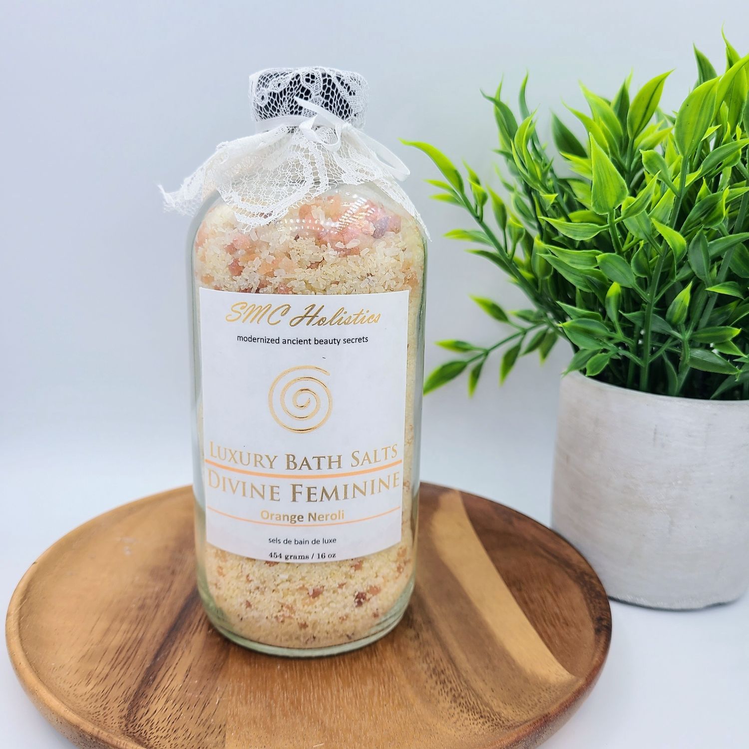 SMC Holistics Luxury Bath Salts, Scent: Divine Feminine 16oz (Orange &amp; Neroli)